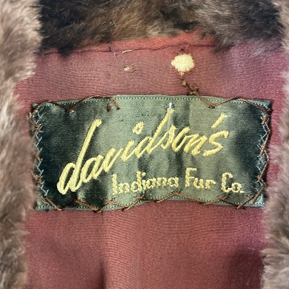 Davidson's Indiana Vintage Real Fur Poncho Coat Jacket Womens Size OS Brown Soft - Picture 10 of 13